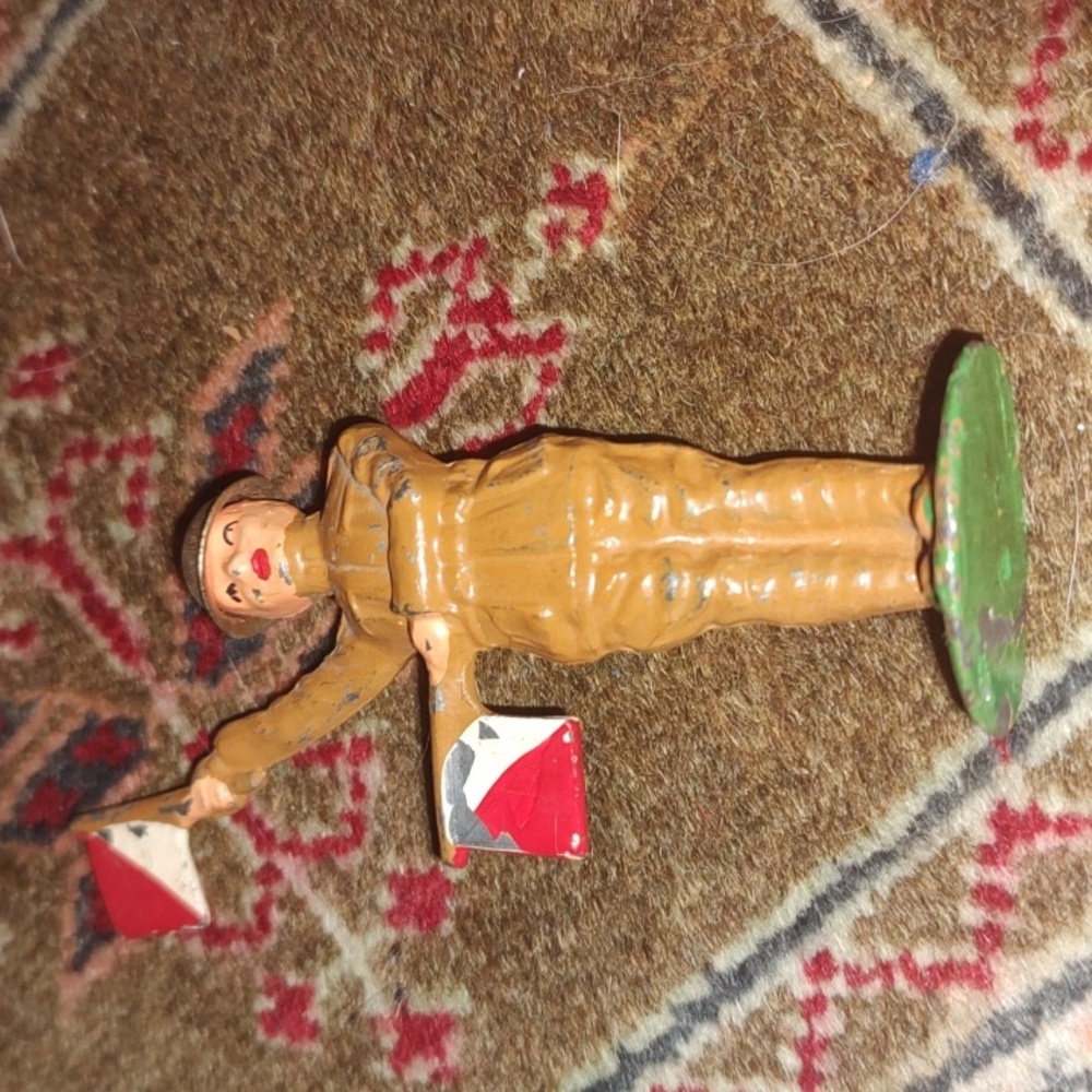 Vintage Flag Bearer Soldier